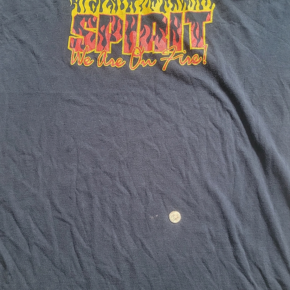 Spirit Black Short Sleeve Tee with Graphic Design - Picture 5 of 5